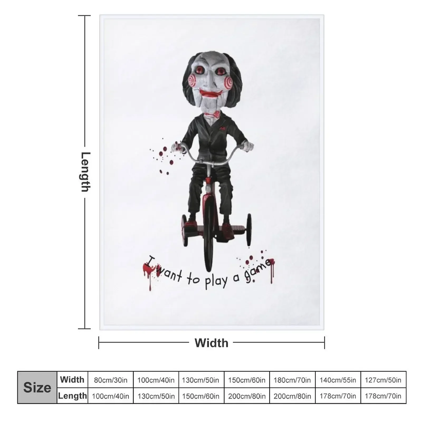 SAW - Jigsaw - I want to play a game Throw Blanket sofa bed christmas decoration Heavy Vintage Fashion Sofas Bed linens Blankets