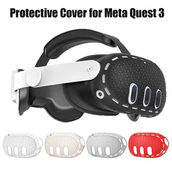 Silicone Protective Cover For Meta Quest 3 Face Cover Helmet Headset Anti-scratch Protection Case for Meta Quest 3 VR Accessory