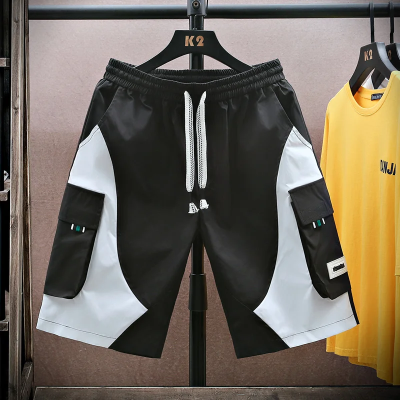 

Casual Summer Men's Workwear orts Loose Beach Pants Five-Quarter Length Faionable Urban Sle Youth Outerwear Trousers