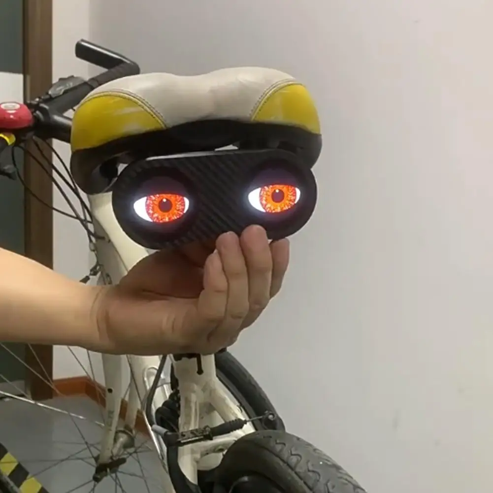 

Waterproof USB Rechargeable Dynamic LED Bicycle Tail Eye Demon Bike - Light Bicycle Headlight Accessories Assembly L1T9