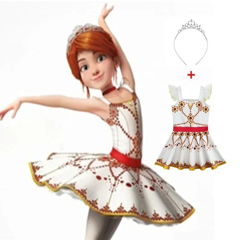 2025 nuevo Halloween niños niñas Cosplay leotardo bailarina Felicie tutú vestido de Ballet con volantes escote cuadrado Ballet danza gimnasia