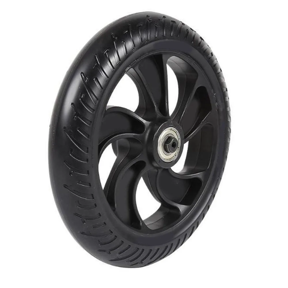 

Solid PU Tire Electric Scooter Wheel Scooter Maintenance Replacement Wheel Sturdy Structure Long-lasting Performance