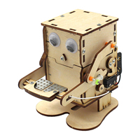 DIY Wooden Science Experiment Kits Saving Coins Robot Money Box Science Kits Developmental Toy Funny for Children Birthday Gift