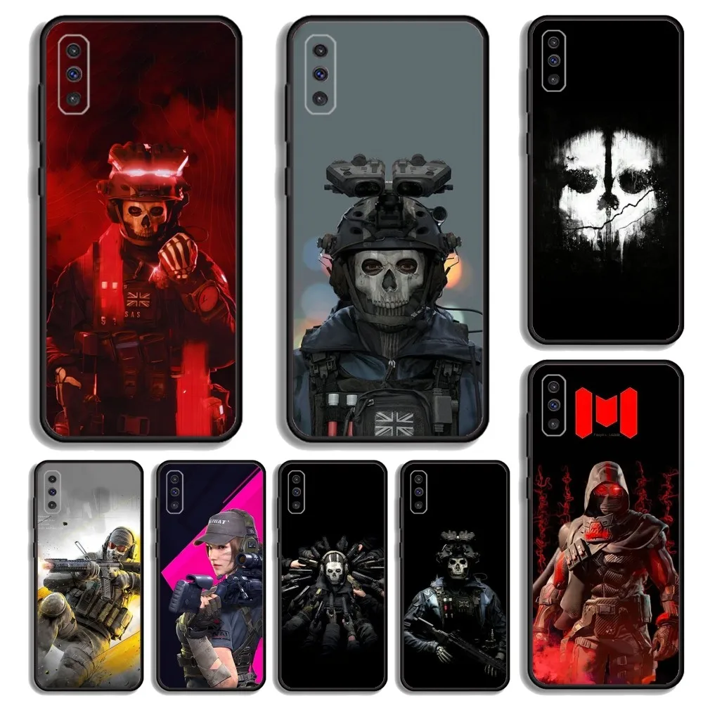 COD Call Of Duty Ghosts Phone Case For Samsung S23,23,22,30,21,10,9,Note20 Ultra,Lite,Ultra,5G,Plus,FE,Black Soft Case