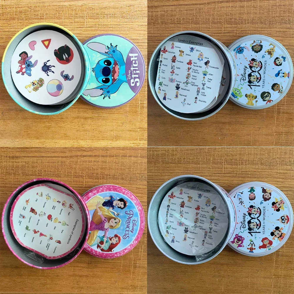 Gry planszowe Disney 100 LAT CUDÓW Stitch Iron Box Toys PIXAR Rodzina Zabawa Święta Kemping Sport Przyjaciel Prezent na Boże Narodzenie