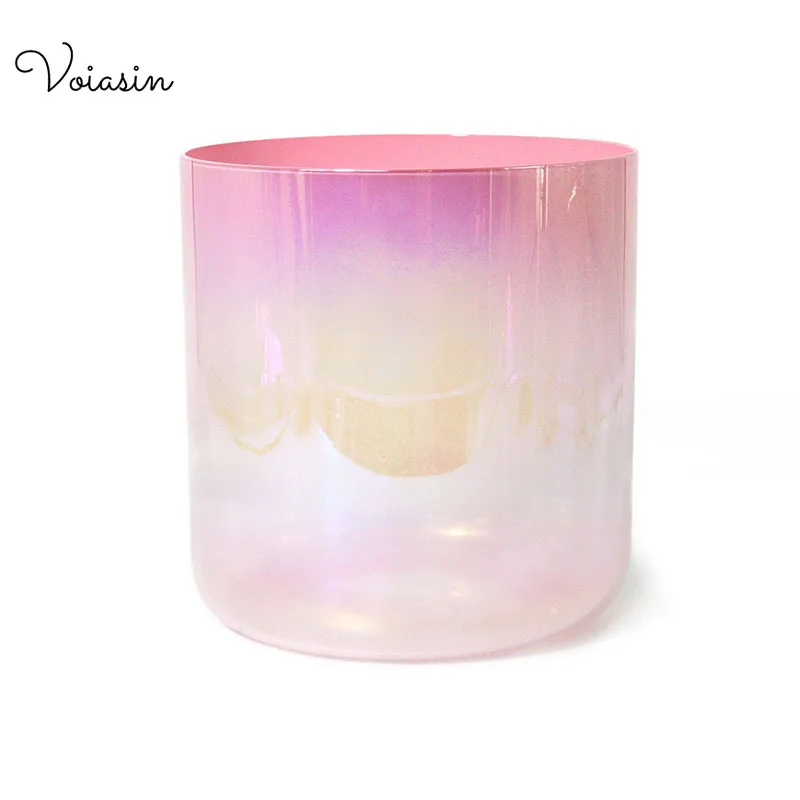 

6/7/8/9/10Inch Dreamy Gradient Pink Top-level Clear Chakra Crystal Singing Bowl High Transparency Cosmic Light Sound Therapy Set