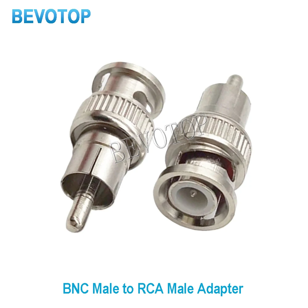 

100PCS/lot BNC Male Plug to RCA Male Plug Straight for WiFi Radio RCA to BNC RF Coaxial Adapter Wholesales