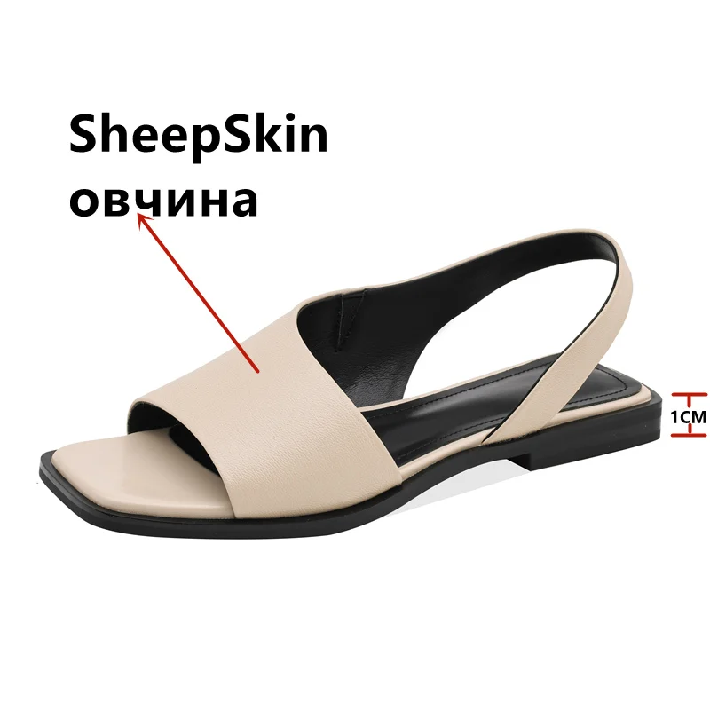 FEDONAS Retro Low Heels Women Sandals Summer Genuine Leather Fashion Peep Toe Pumps Casual Office Working Shoes Woman Basic 2024