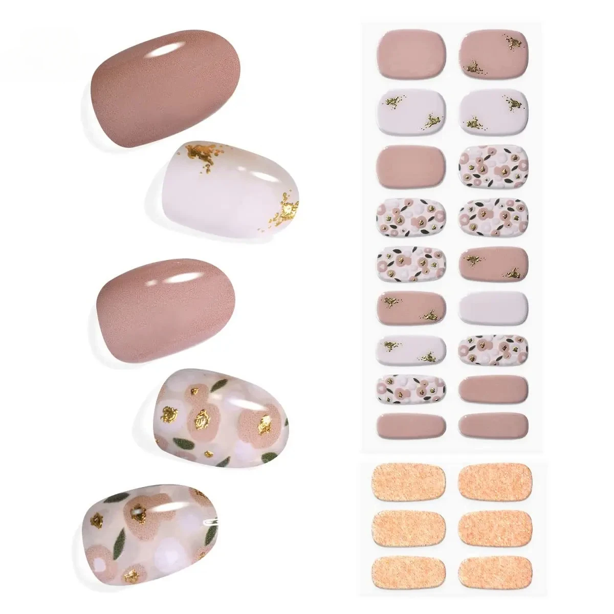 Leopard Semi-Cured Gel Nail Patch Slider Adhesive Nail Stickers Works  Any Nail Lamps Gel Wraps for Nails Salon-Quality  Decals