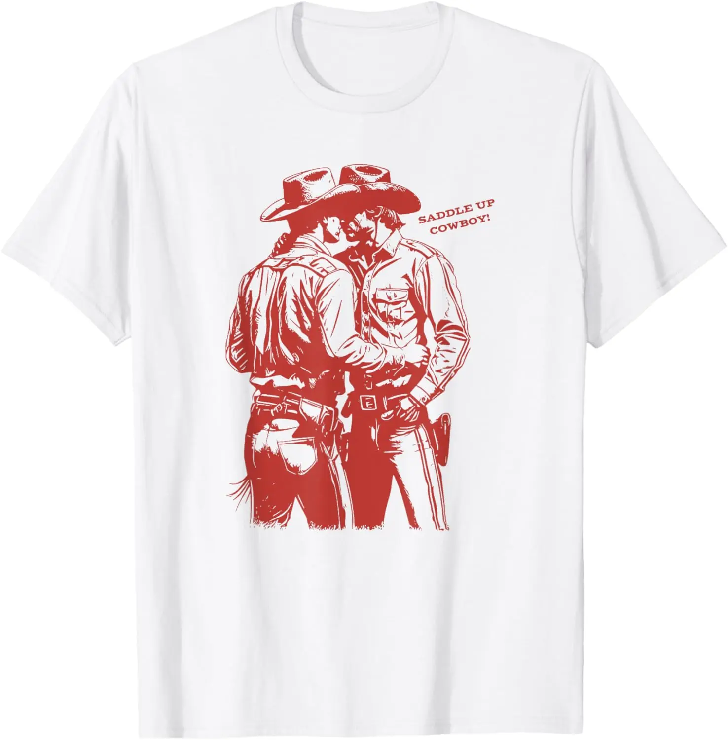 Retro Fun Cowboy Gay Trans Rights LGBTQ Pride T-Shirt Women Men LGBT Tshirts