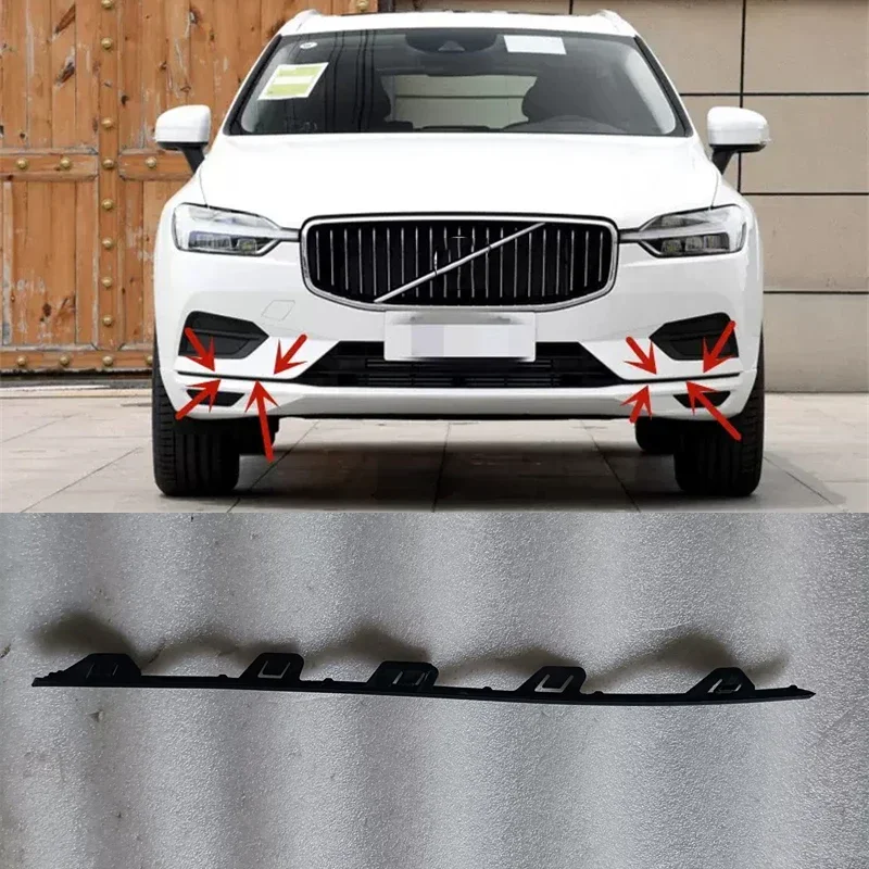 

Auto Left or Right Front Bumper Cover Strip Trim Black Replacement for Volvo XC60 2018 2019 2020