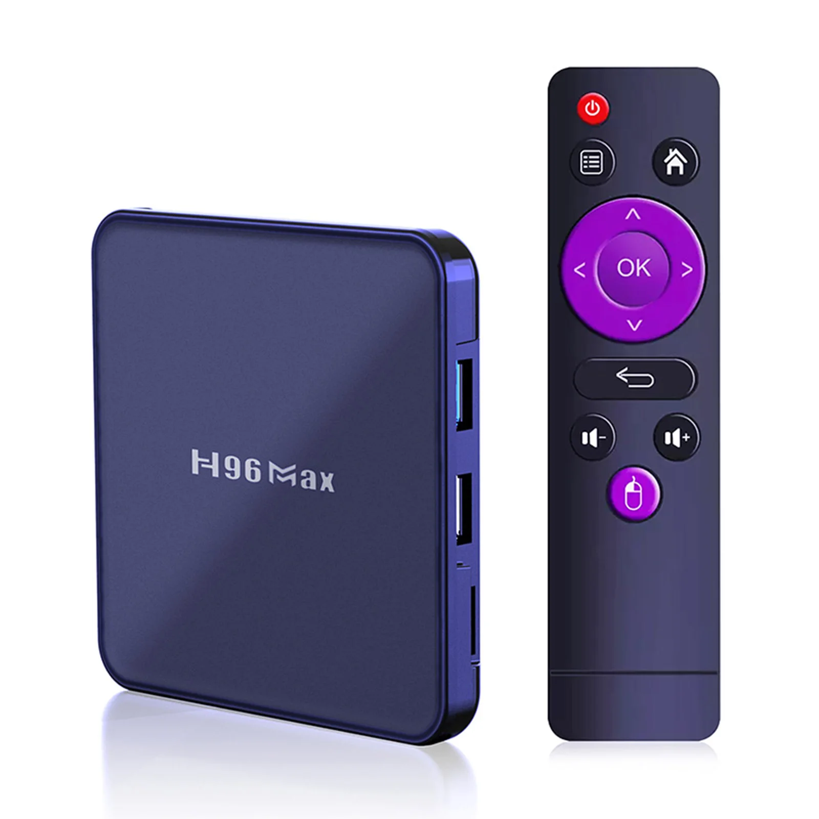 H96 Max V12 Android 12.0 Smart TV Box UHD 4K Media Player RK3318 4GB/64GB 2.4G/5G Dual-band WiFi BT4.0 100M LAN VP9 H.265 Decodi