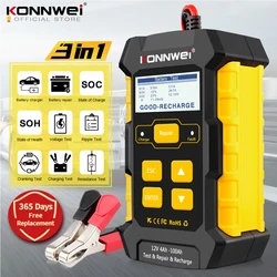 KONNWEI KW510 probador de batería de coche completamente automático de 12V reparación de pulso cargadores de batería 5A herramienta de reparación de automóviles de plomo y ácido de Gel AGM seco húmedo