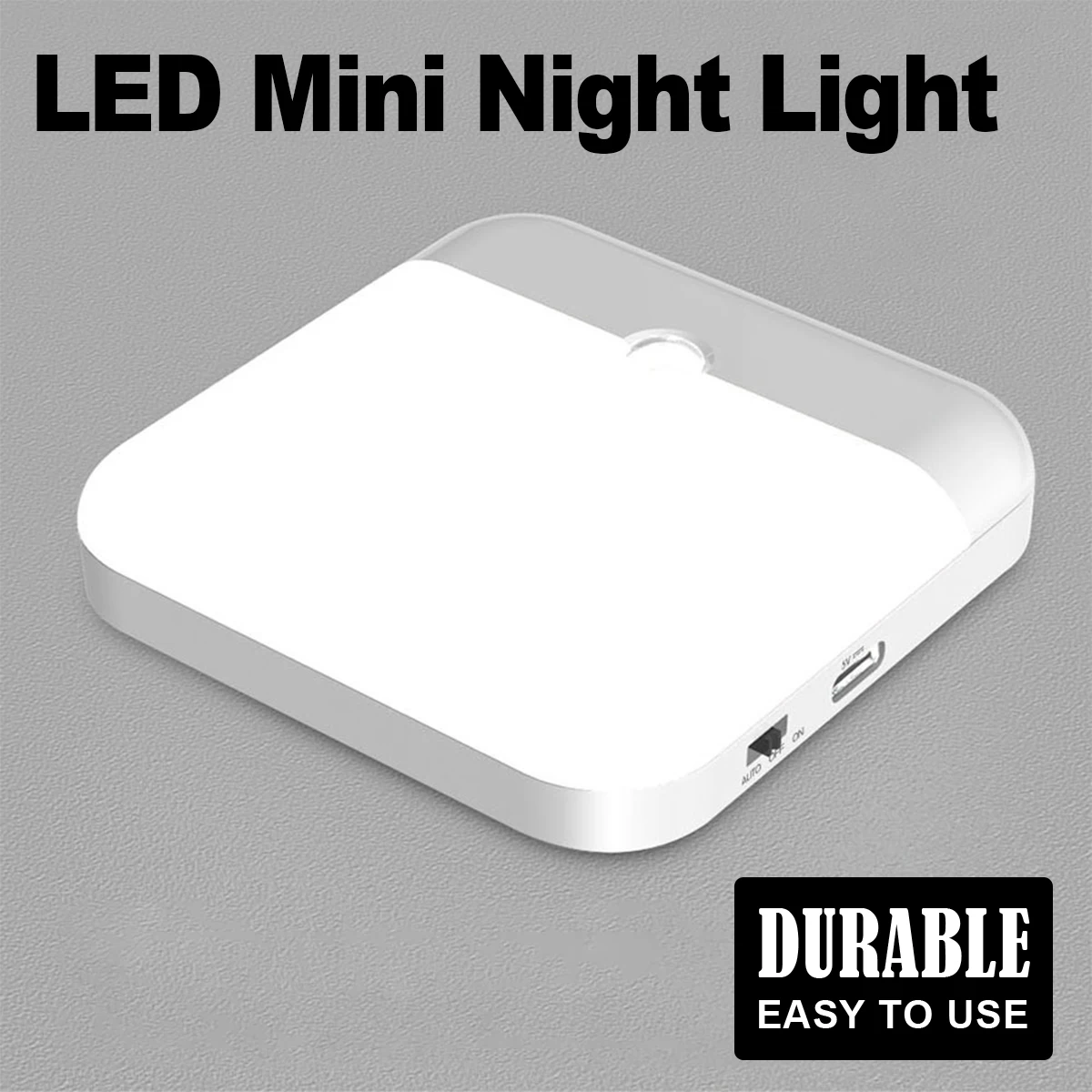 

Motion Sensor Led Night Light 2-colors Smart Square Lamp Magnetic Usb Rechargeable Wireless Warm Cabinet Bedroom Corridor Lights