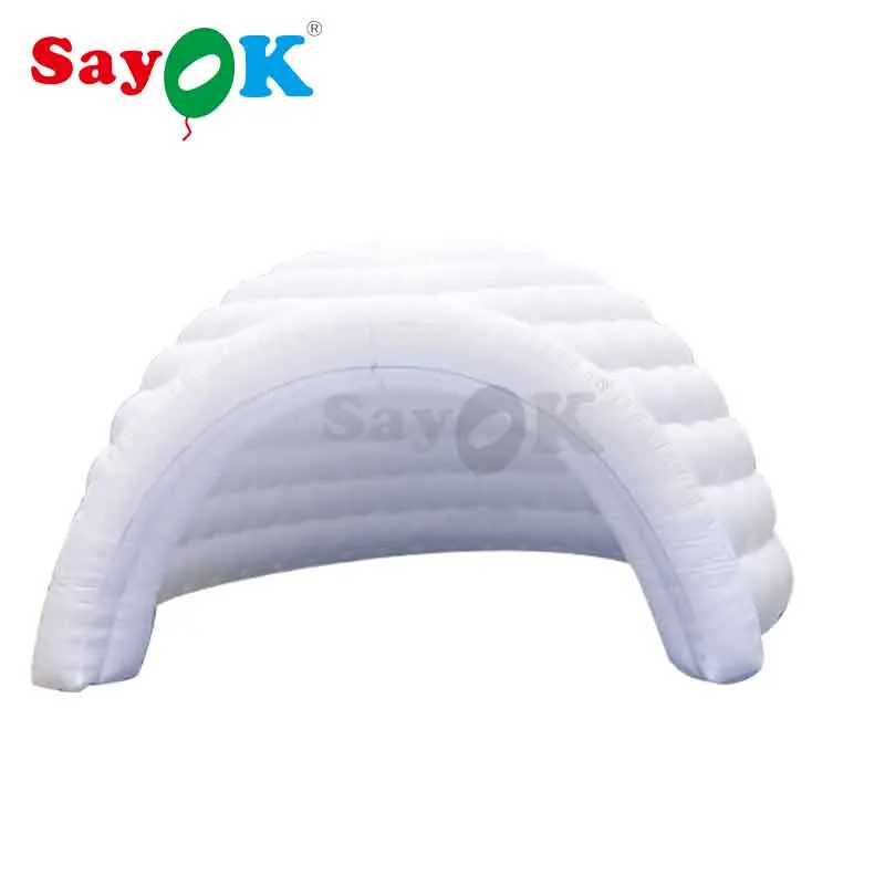 

SAYOK 5m/6m Inflatable Dome Tent with Color Changing Inflatable Igloo Tent White Wedding Dome House for Part Events Show