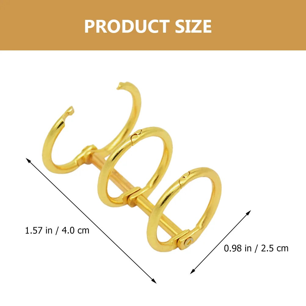 Losbladige Binder Ringen 3-Ringen Bindmiddel Ringen Metalen Binder Ringen Voor Notebook Boek Clips Drie-Holes Gesegmenteerde Binder Ringen