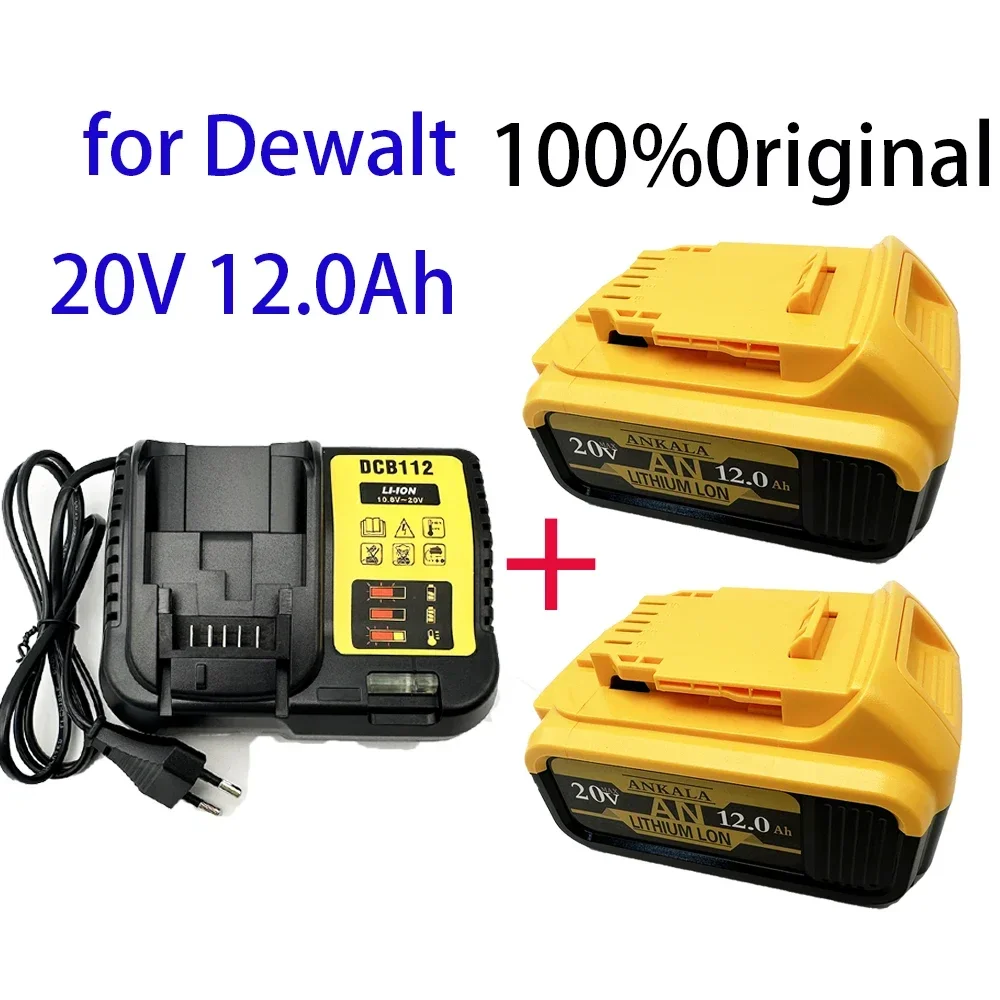 100% new product For Dewalt electric tool battery, 12000mAh, 20V, 12.0Ah, DCB206, 20V, DCB205, DCB204-2, DCB2001