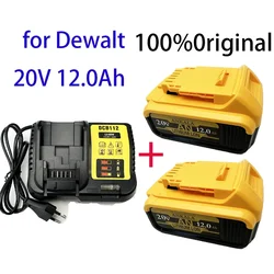 Dewalt 전기 공구용 배터리, 12000mAh, 20V, 12.0Ah, DCB206, 20V, DCB205, DCB204-2, DCB2001, 100% 신제품