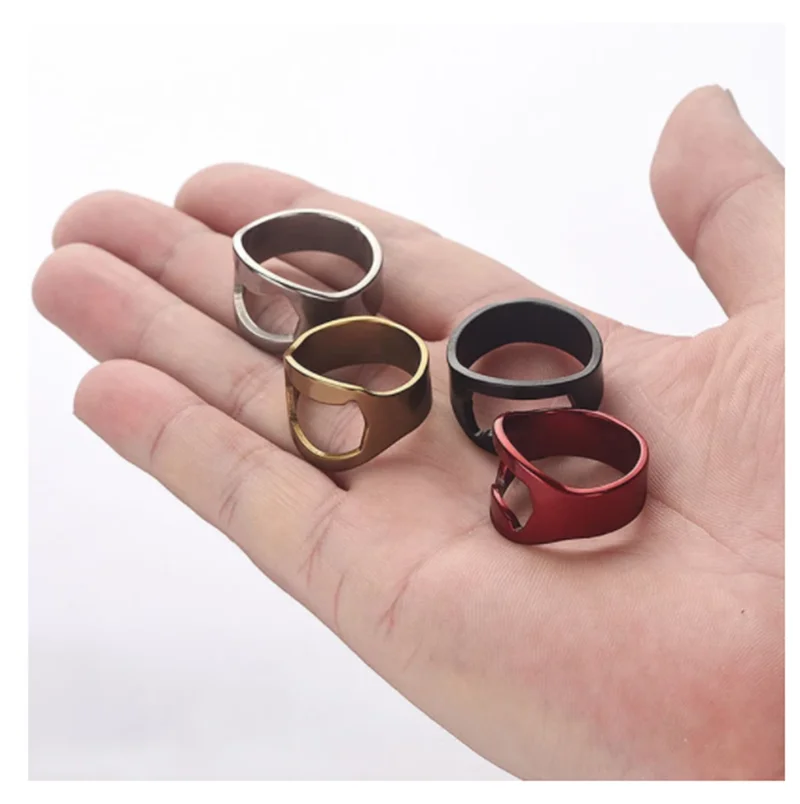 Multi-Function Stainless Steel Ring-Shape Opener Beer Bottle Opener Anti-injury Portable Bar Bartender Tool