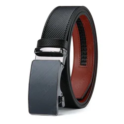 Mens Belt Genuine Leather Luxury Belt Metal Automatic Alloy Buckle Fashion Ratchet Belts for Men Cowhide High Quality Belt