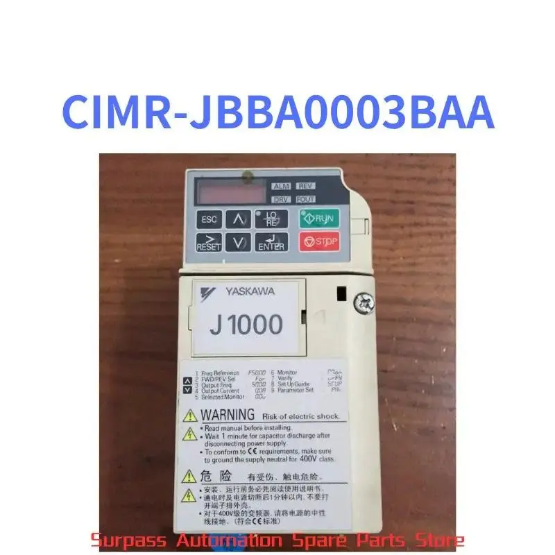 

CIMR-JBBA0003BAA Used J1000 inverter 0.75kW/0.4kW test function ok