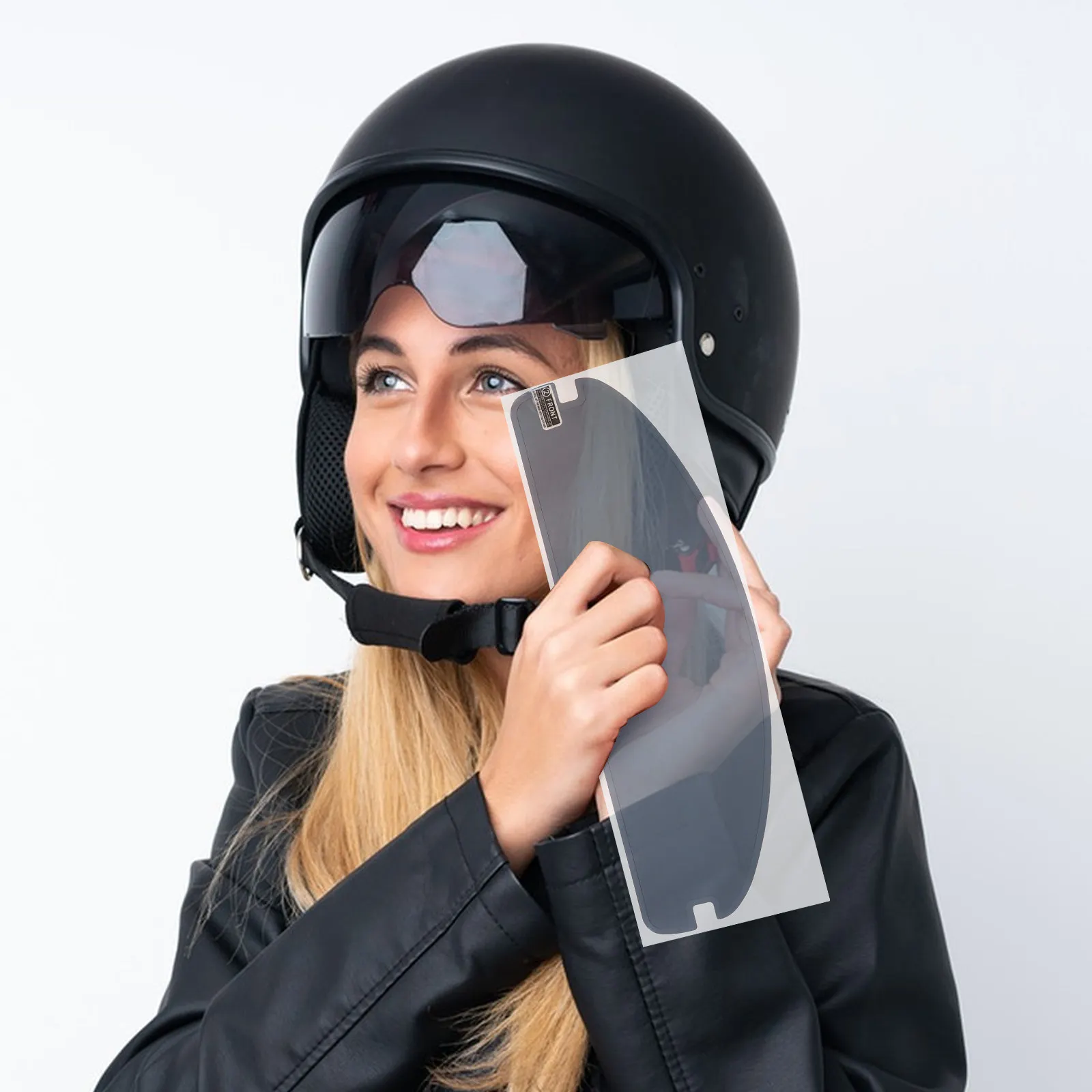 

Universal Motorcycle Rain Protection Film Anti Fog Sticker Sun Shield Anti Uv Rainproof Film Visor Patch