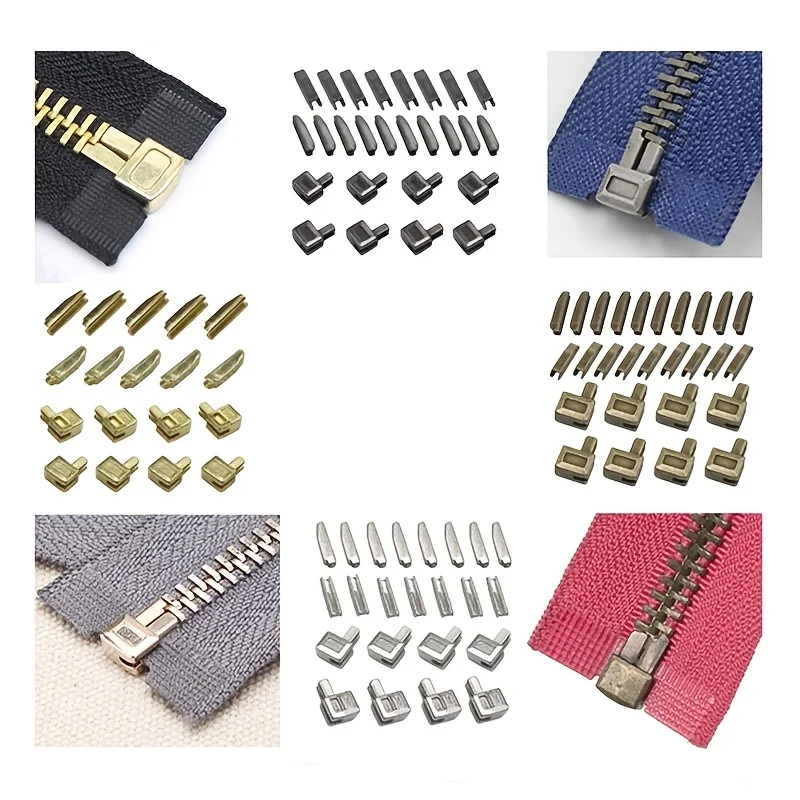 3 /12Pairs 5# Zipper Repair Accessories Left And Right Plug Base Single Opening Zipper Repair Parts for Home Repair