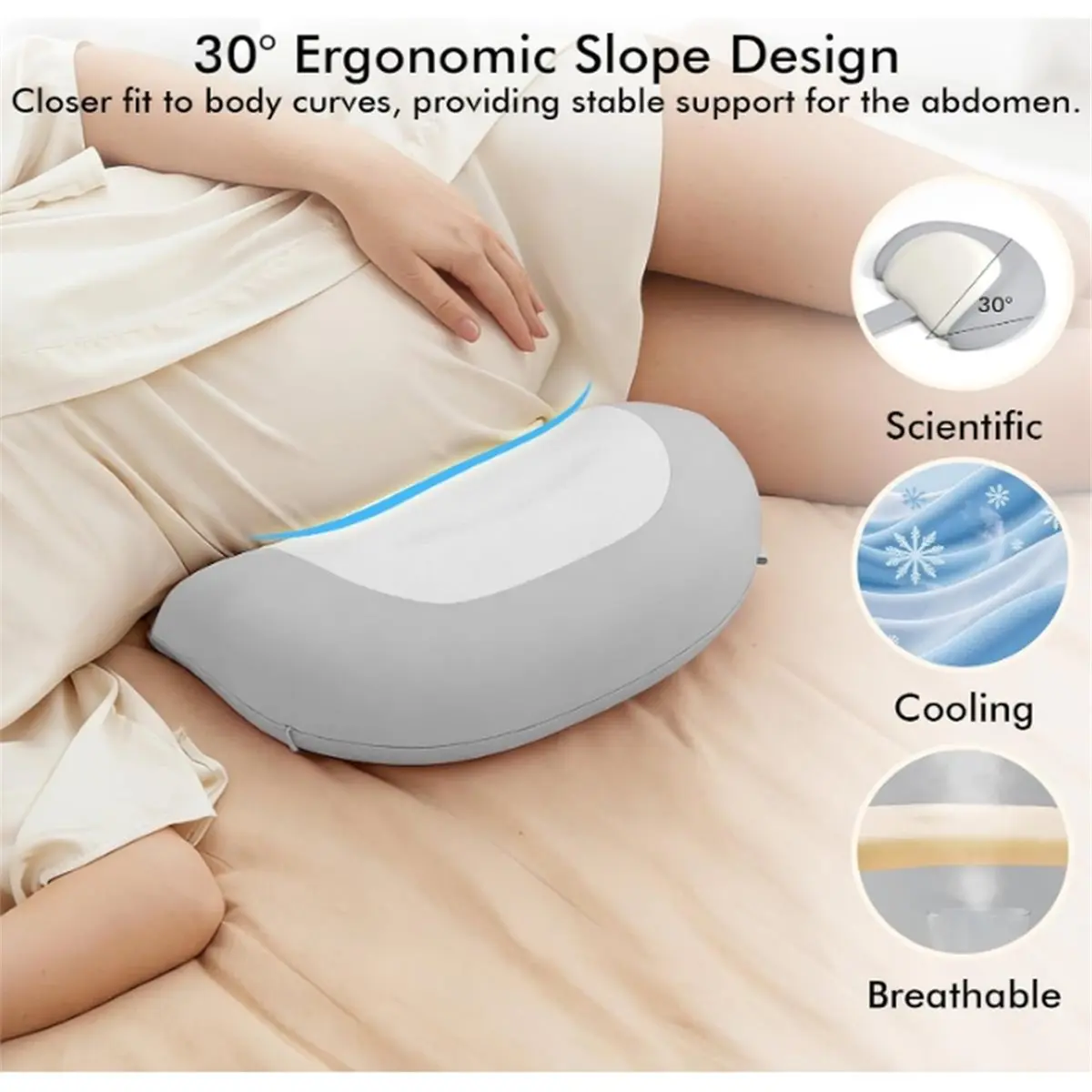 【MUST-HAVE LIST】 Pregnancy for Sleeping Memory Foam Maternity Pillow Support for Back Belly HIPS Adjustable Travel Wedge Pillow - view 2