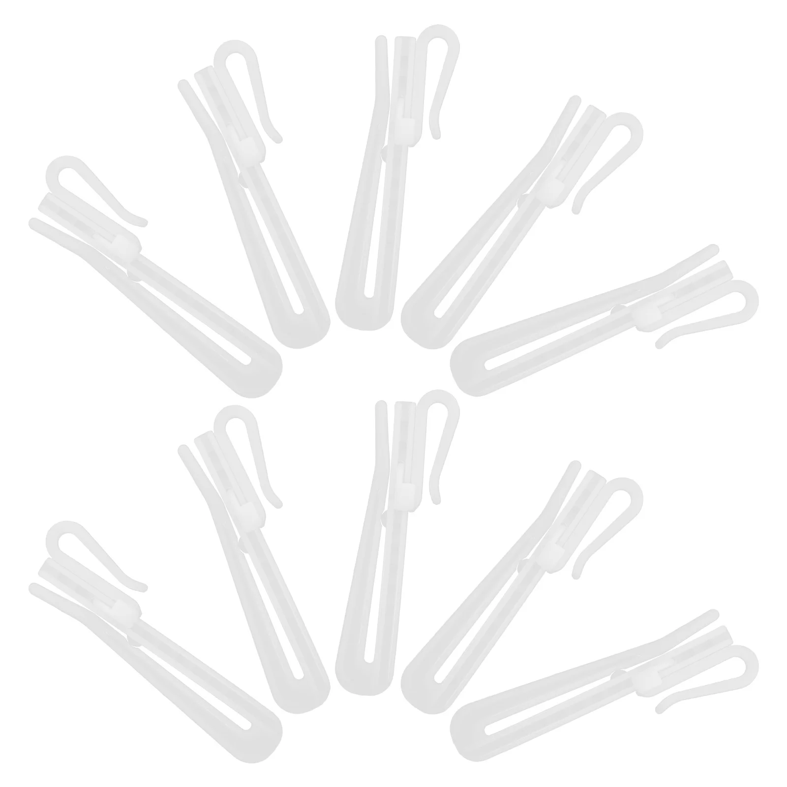 50 قطعة قابل للتعديل قرصة مطوي الستار السنانير مقاطع بلاستيكية لستائر دش المسار السنانير مرنة الستار معلقة التبعي #4