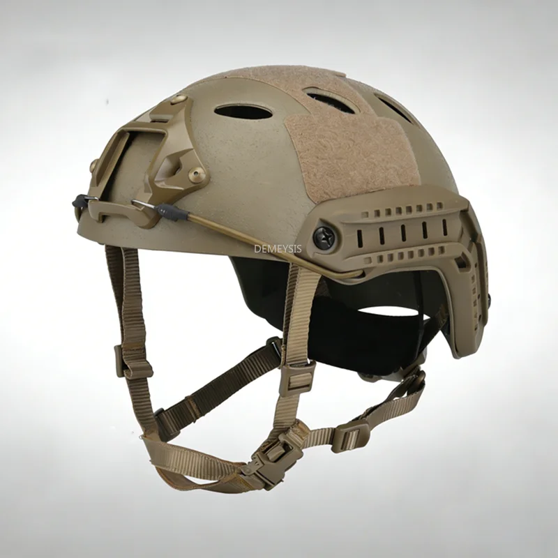 Airsoft FAST Helmets ABS Impact Resistant Paintball Shooting Tactical Half Covered PJ Helmet with Adjustable Suspension System