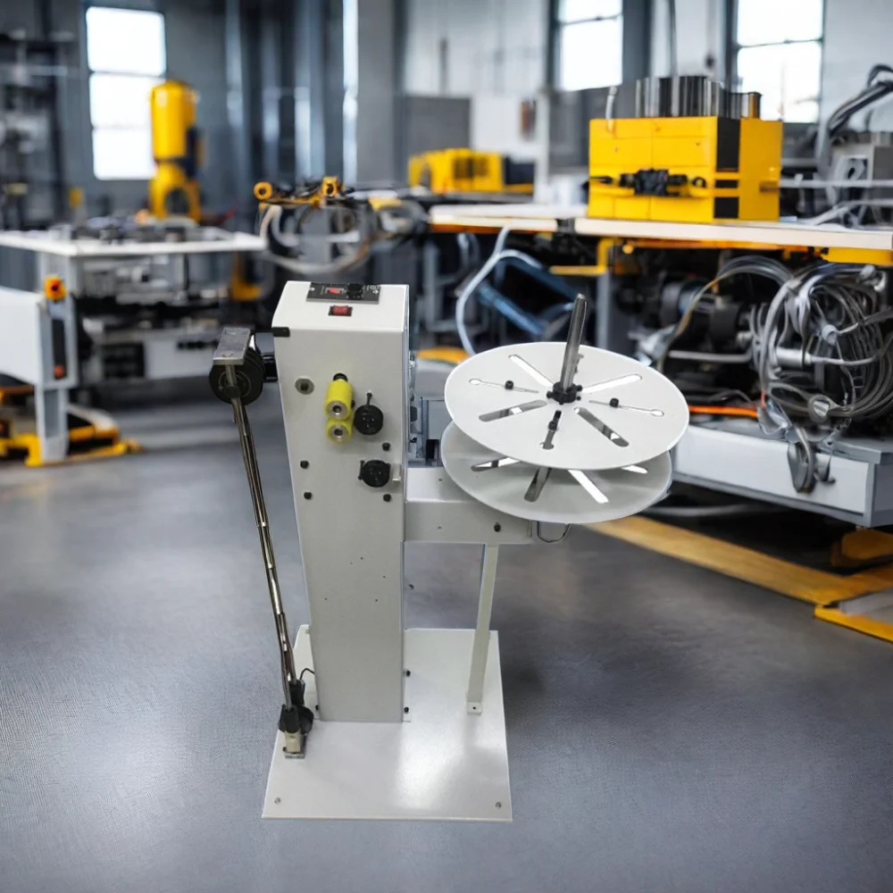 Pay-Off Reed Stand Cable Wire Feeder Dispenser Take-Up Spooling Machine Horizontal/Vertical Cable Rewinding Machine AC110V/220V