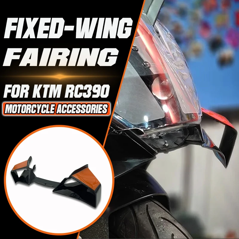 

For Ktm RC390 RC16 RC8C 2014-2021 2016 2017 2018 2019 2020 New Motorcycle Aerodynamic Fairing Fixed Wind Wing Fins Wing Spoiler