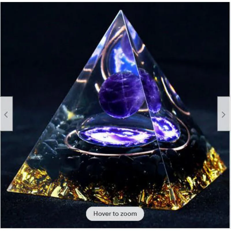 Ogen Energy Crystal Ball Gravel Pyramid Home Crafts Resin Decorations Desktop Decoration Dream Come True