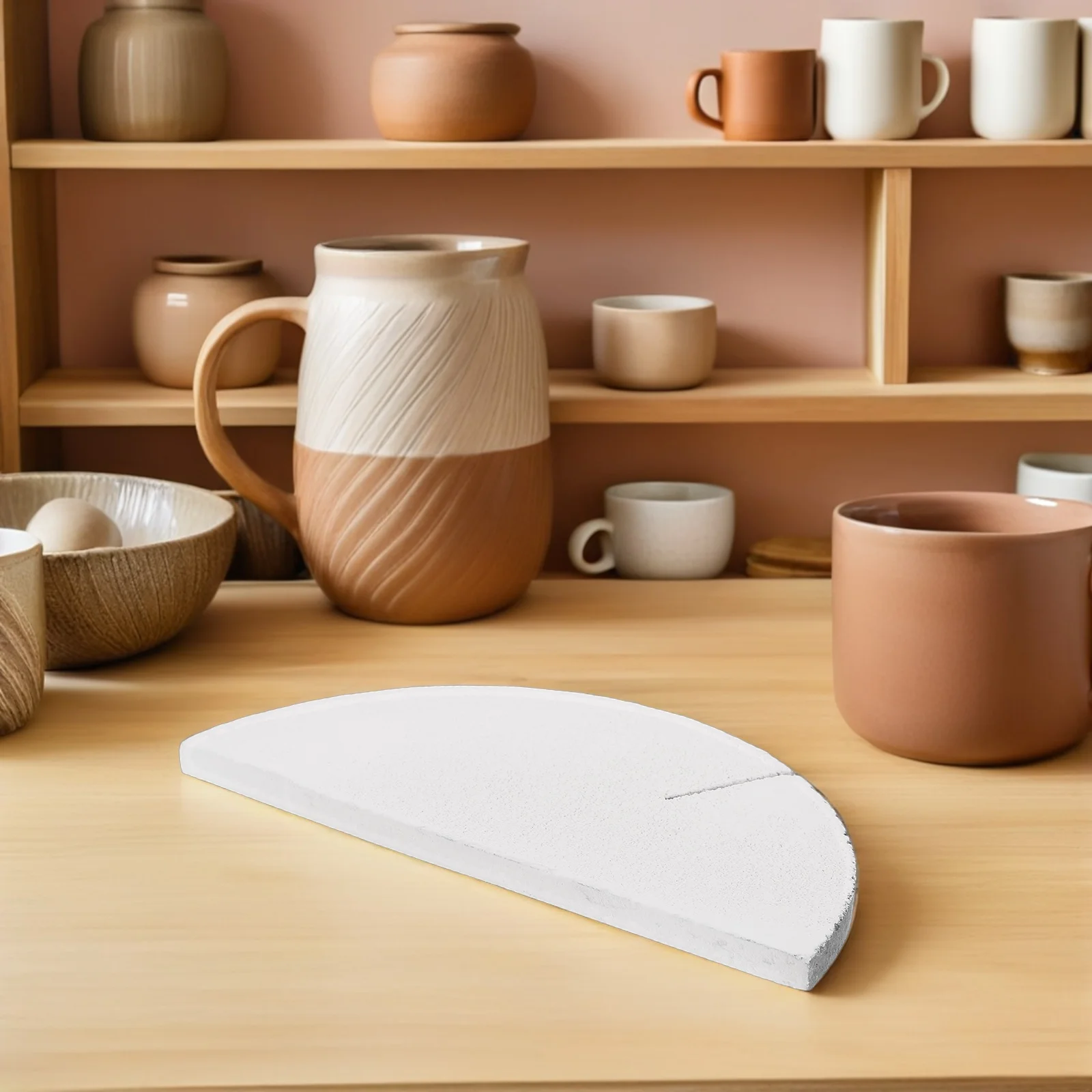 High Temperature Fireproof Clay Art Firing Stand Porcelain Panel Pottery Jewelry Making Supplies Semicircle Shelf Ceramic Board