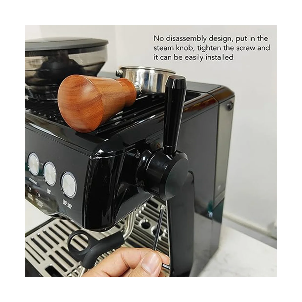 เหมาะสําหรับ Rich 870/875/876 เครื่องชงกาแฟ Steam SWITCH KNOB Handle เปลี่ยน Steam Rod สีดํา