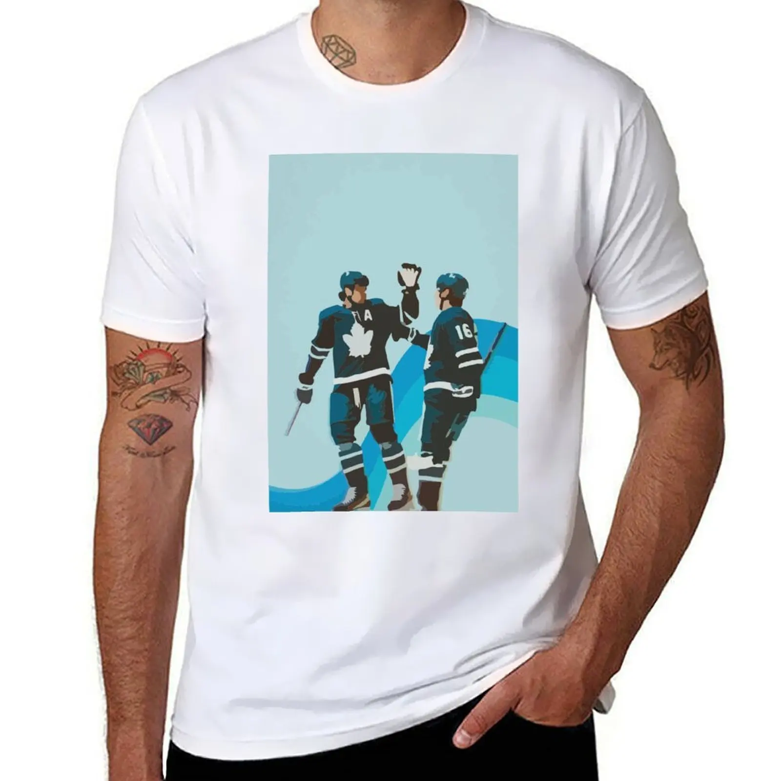 

Auston Matthews and Mitch Marner painting T-Shirt man graphic t shirt T-Shirt