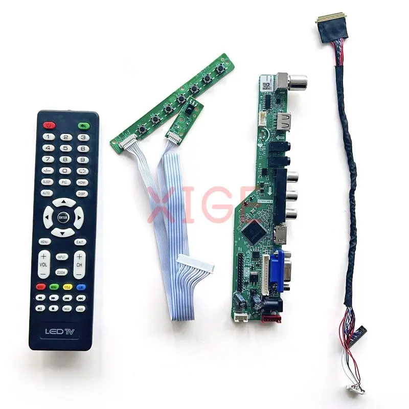 Imagem -03 - Kit Controlador Lcd Driver Board Lvds Faça Você Mesmo 14 Laptop Matrix tv 1366x768 Analógico Usb av Hdmi Vga Claa140wb11a Hsd140phw1 40 Pinos