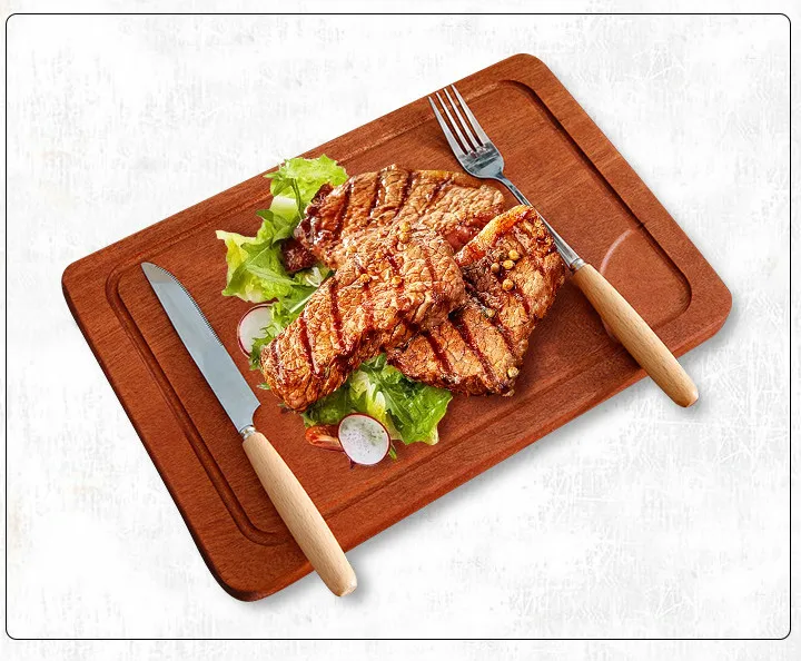 Billy-solid wood steak tray, vegetable cutting board, kitchen cutting board, pizza, square and oval chopping dish tray