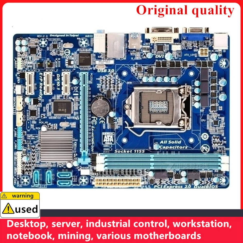 

For GA-H61MA-D3V H61MA-D3V Motherboards LGA 1155 DDR3 16GB M-ATX For Intel H61 Desktop Mainboard PCI-E2.0 SATA II USB2.0