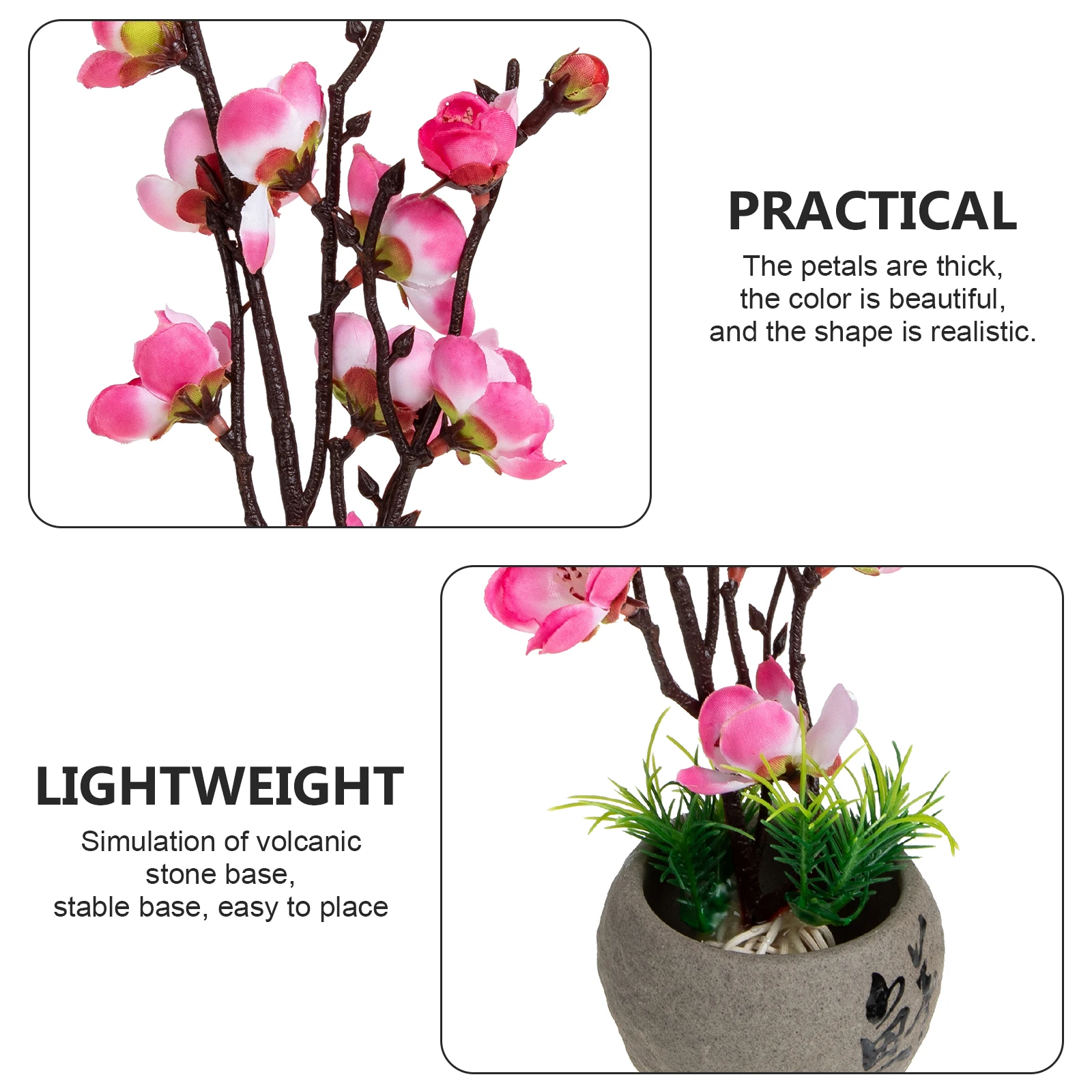 

Style Simulated Flower Embellishment Japanese Sushi Plate Ornaments Decor Office