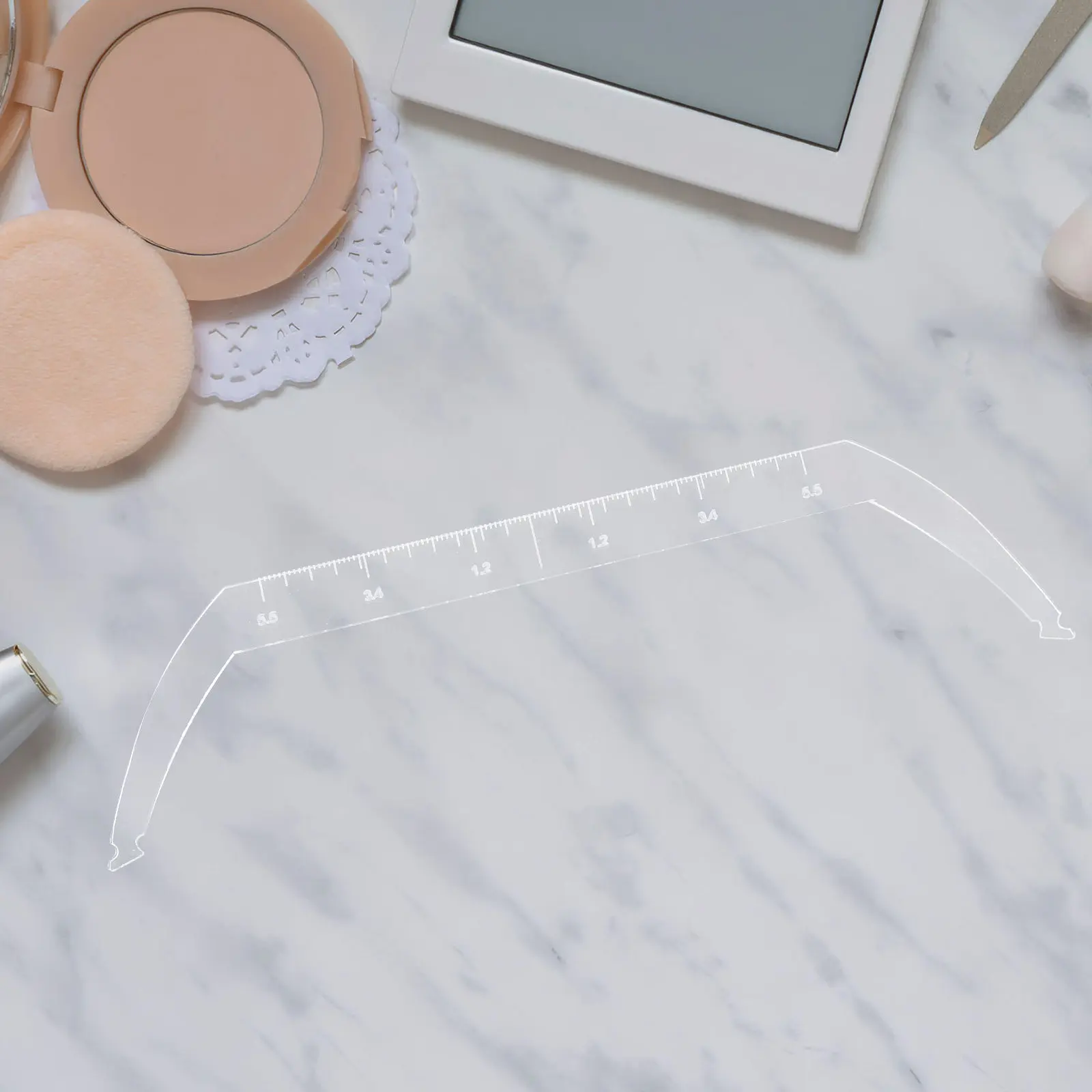 

Набор для разметки бровей: гибкий инструмент с изогнутым дизайном для симметричной естественной формы, линейка для измерения бровей для самостоятельного татуажа