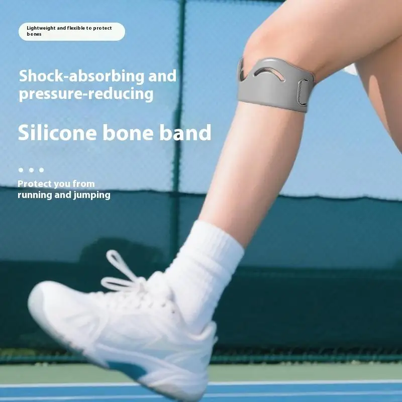 Rodilleras de silicona para tendón rótula, Protector de soporte de rodilla ligero y Flexible, elástico transpirable, 1/2 Uds.