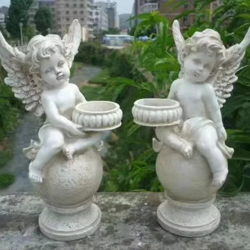 Garden sculpture cement rubber mold concrete statue direct sale glass fiber silicone material concrete flower pot mold