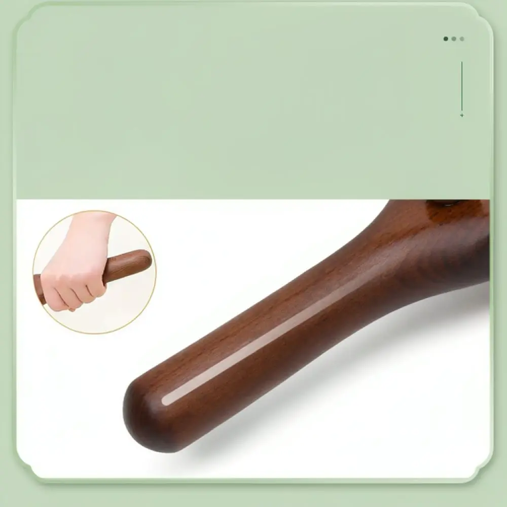 Portable Manual Beech Massage Wand Carbonized Wood Rolling Tool For Full Body Meridian Scraping And Deep Tissue Relax