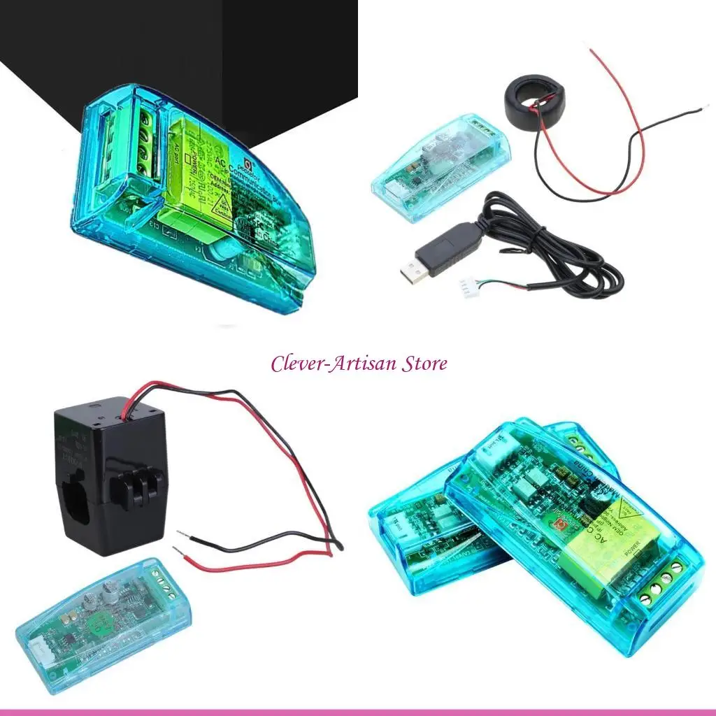 

E06B Power Meter Energy Monitor Electricity Monitor PZEM-004T Version Communication Module TTL Modbus-RTU AC Single Phase
