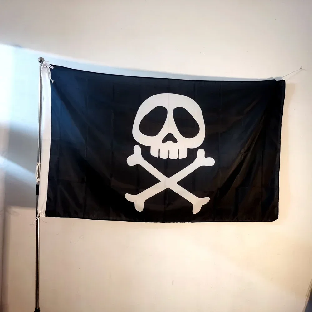 PIRATE 90*150cm Captain Harlock Skull Flag Outdoor Decorative Banner Polyester Fabric