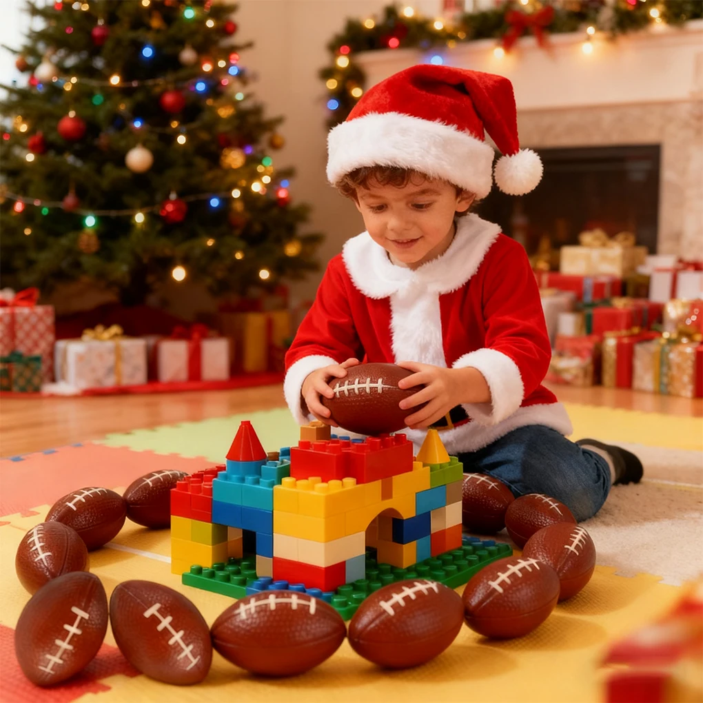 Mini pelota antiestrés deportiva de fútbol, mini pelota deportiva de espuma, pelota deportiva de espuma para recompensa de carnaval escolar, bolsa de fiesta de Navidad, regalo F
