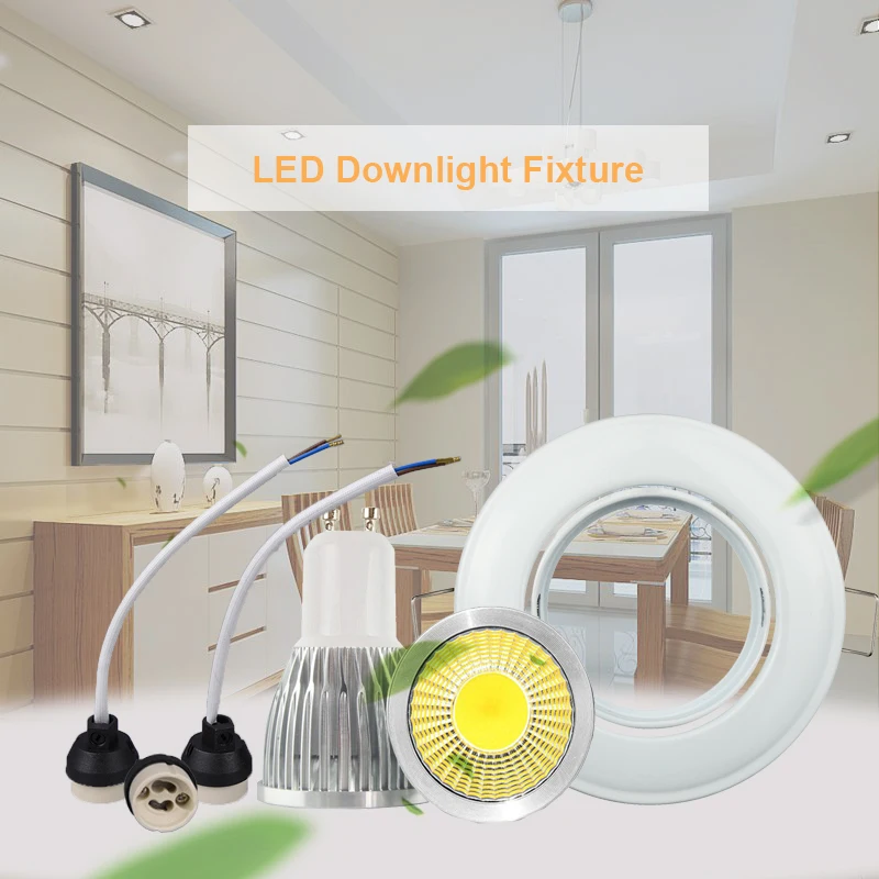 Fabriek Ronde Downlight Lage Prijs Wit/Zwart Lamphuis Binnen Gu10 Mr16 Bolspothouder