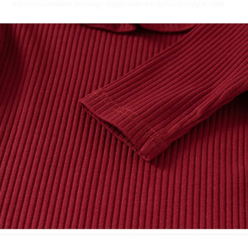 2025 ربيع الخريف الوليد الطفل ارتداءها طويلة الأكمام قطعة واحدة لطيف رومبير جمبسوت من القطن 0-24 أشهر ملابس الرضع