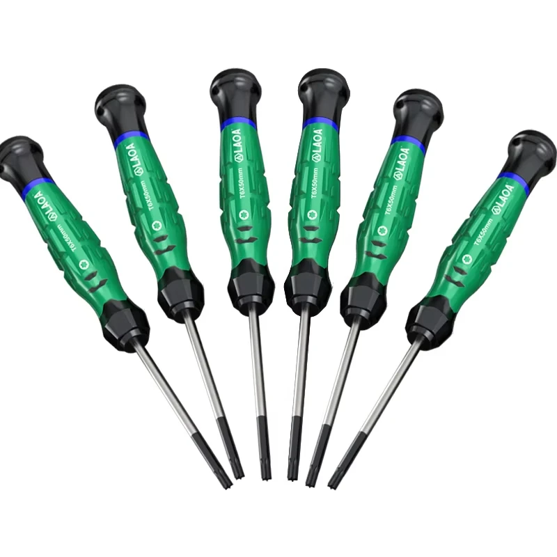 LAOA 1pc Mini Slotted Screwdriver SL1.0-4.0 with Magnetism S2 Alloy Steel Phillips Screwdrivers Torx Precise Screwdriver T5-T20